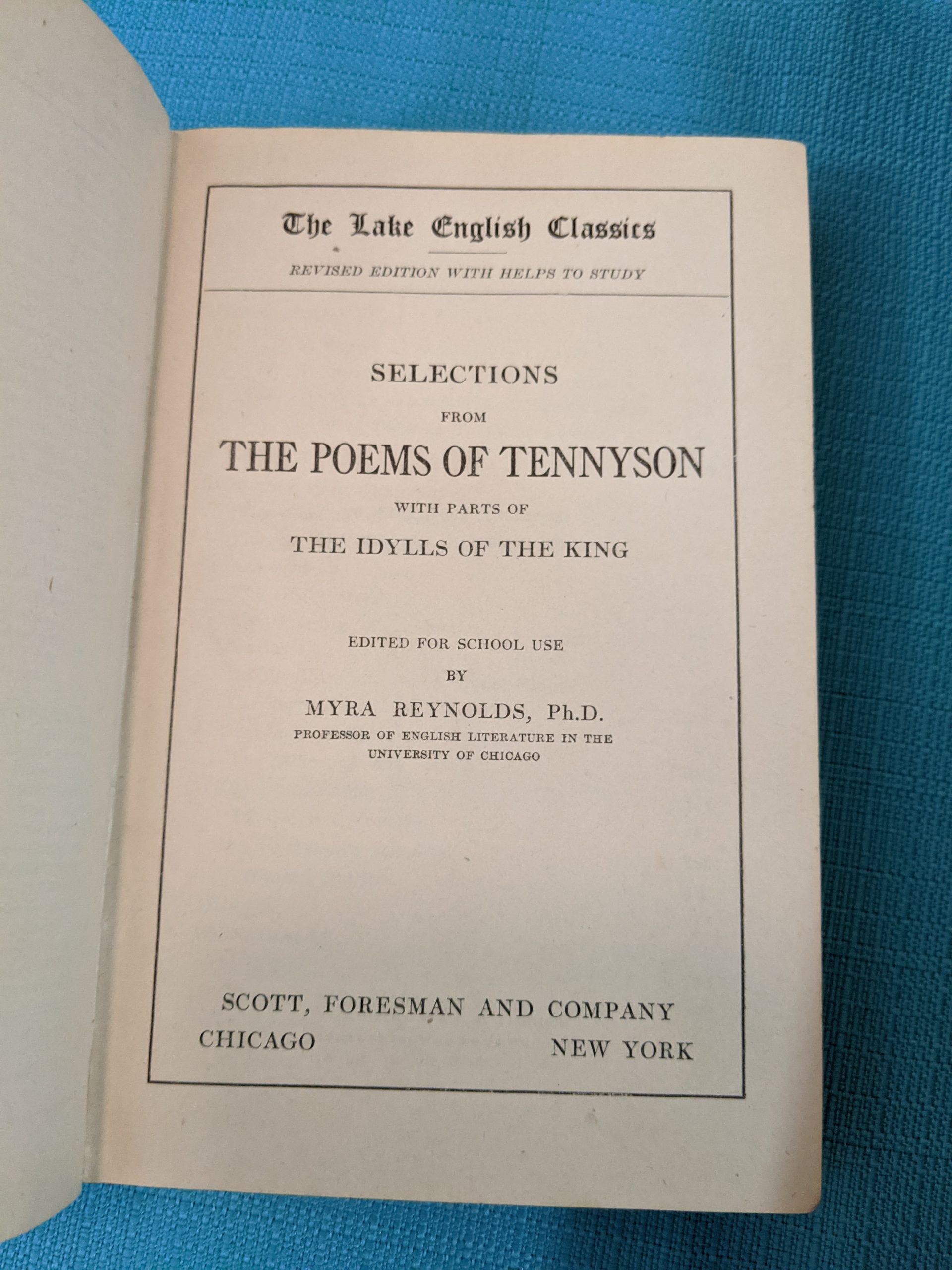 Tennyson - Selected Poems and Idylls of the King (1913) - Buy New ...