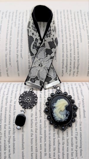 Jane Austen Inspired Victorian Cameo Ribbon Bookmark