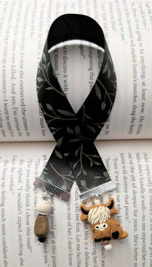 Cozy Highland Cow Ribbon Bookmark